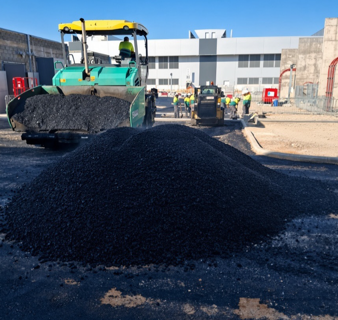 Pavimentación en curso