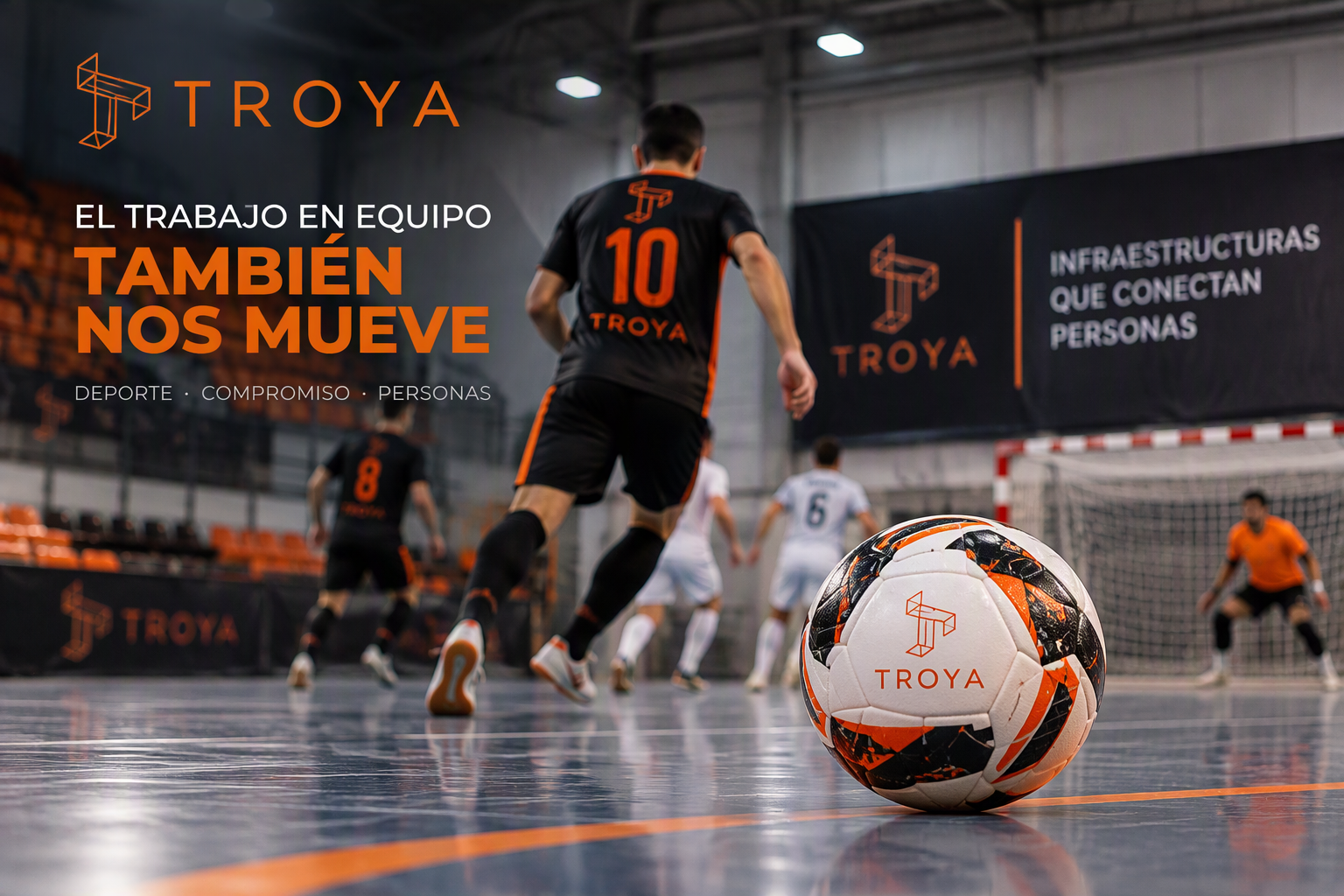 Liga interna de fútbol de Troya con equipos de trabajadores
